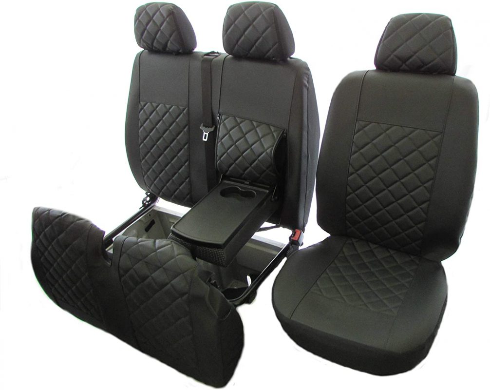 TEXMAR Designed to fit MERCEDES ACTROS MP4 AFTER 2014 TRUCK SEAT COVERS GREY ECO LEATHER 