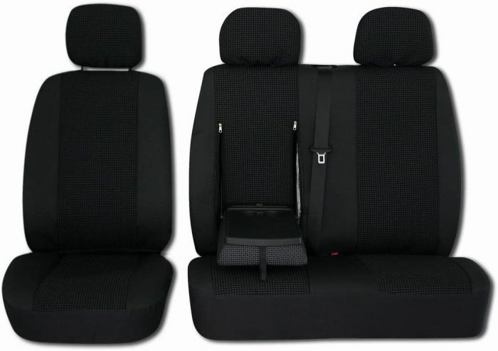 Texmar Seat Covers 2+1 Designed to fit MERCEDES SPRINTER , VOLKSWAGEN  CRAFTER 2006-2018 RIGHT HAND DRIVE BLACK Tailored Fabric 2+1 Seat Covers –  Texmar Ltd.