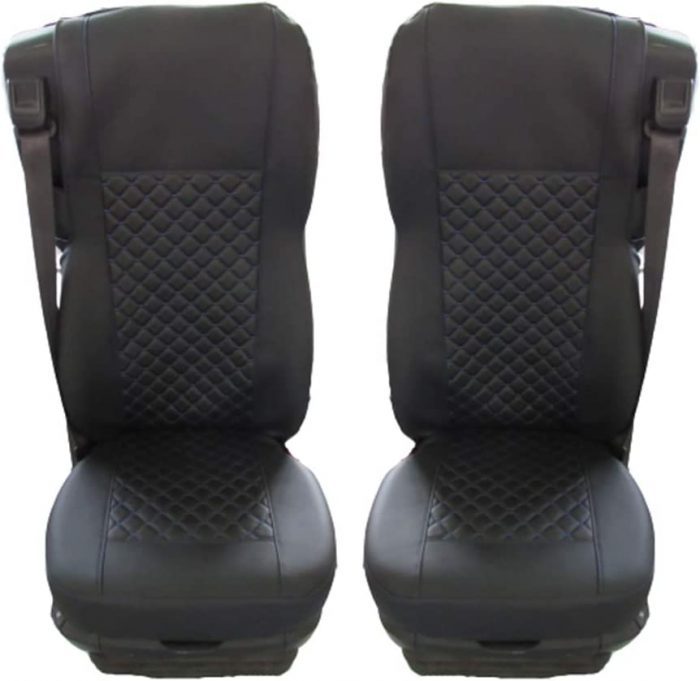TEXMAR Seat Covers for DAF XF/CF 106 euro 6 Truck Seat Covers Eco Leather  blue threads – Texmar Ltd.